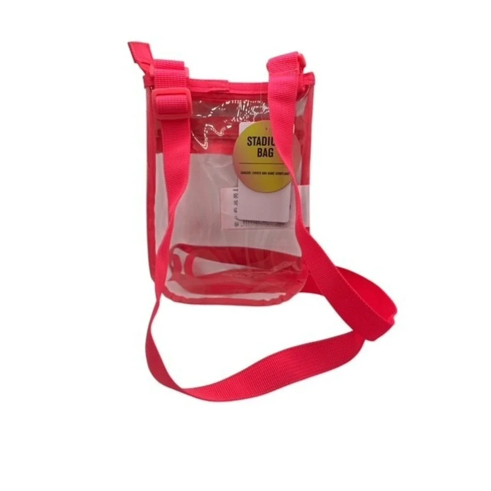 Hurley Pink Clear Festival/Stadium/Concert Crossbody Bag-979 - Picture 2 of 4